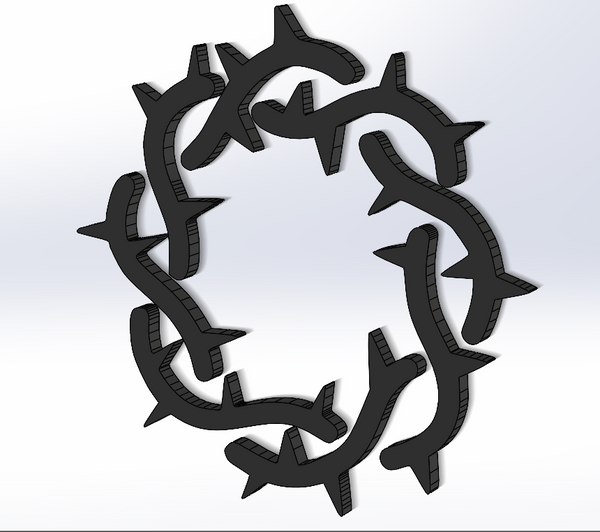 Circle of Thorns 3D Wall Art (inspired by Bad Omens)