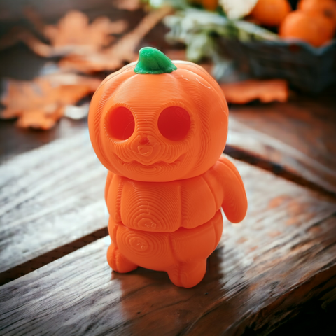 Cute Tiny Pumpkin Kid | Articulated Halloween Decor | Desk Pumpkin | Official ZOU3D Seller