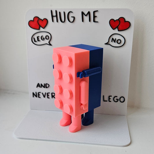 Hug Me and Never Lego - Cute Valentines Gift