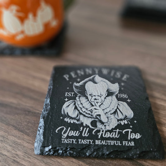 Horror Series - Pennywise - Slate Coaster
