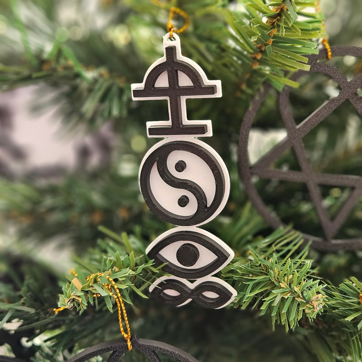Death Peach Mind (inspired by Bad Omens) Xmas Tree Decoration
