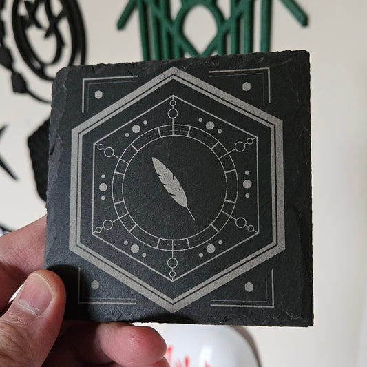 Sleep Token Slate Coaster (Feathered Host)