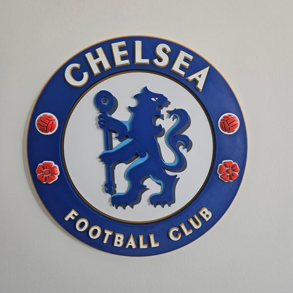 Chelsea Crest Logo (Large) - 3D Printed Wall Sign