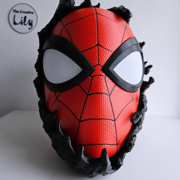 Spider-Man Mask with Venom Attachment - 3D Printed Cosplay Accessory