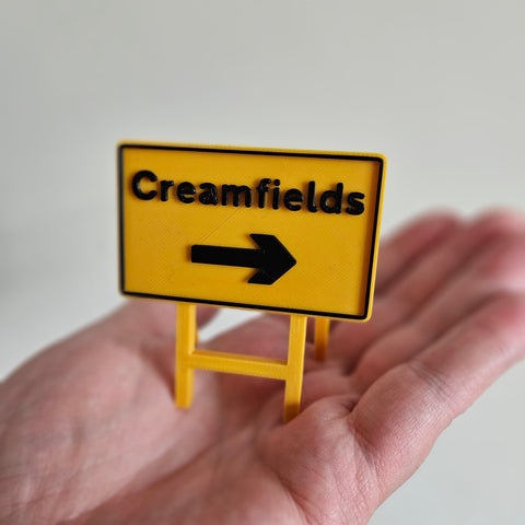 Creamfields Festival - Mini Road Sign