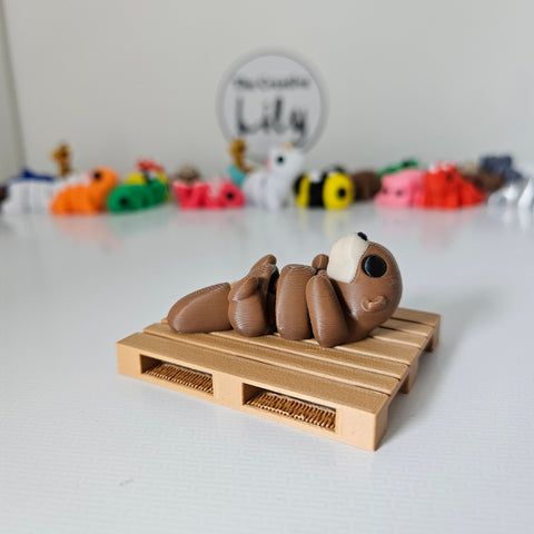Mini-mals - Otter (Brown, laid on its back)
