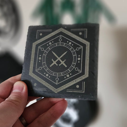 Sleep Token Slate Coaster (House Veridian)