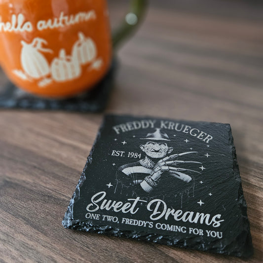 Horror Series - Freddie - Slate Coaster