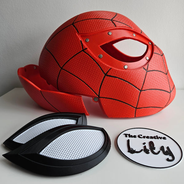 Spider-Man Mask (WITHOUT Venom Attachment) - 3D Printed Cosplay Accessory