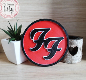 Foo Fighters Logo (Small) - 3D Printed Wall Sign