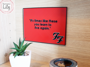 Foo Fighters 'Everlong' 3D Lyric Sign