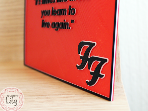 Foo Fighters 'Everlong' 3D Lyric Sign