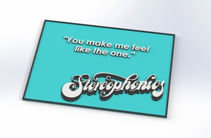 Stereophonics 'Dakota' 3D Lyric Sign